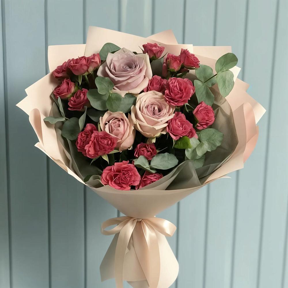 Букет цветов из: Гвоздики и Розы в Кызыл-Озёк