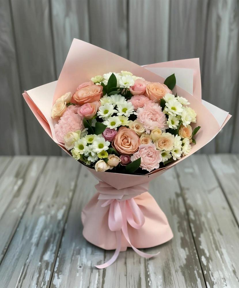 Букет цветов из: Гвоздики, Розы и Хризантемы в Кызыл-Озёк