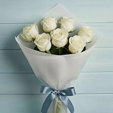 Букет 7 Белых роз Эдлесс Лав в Кызыл-Озёк