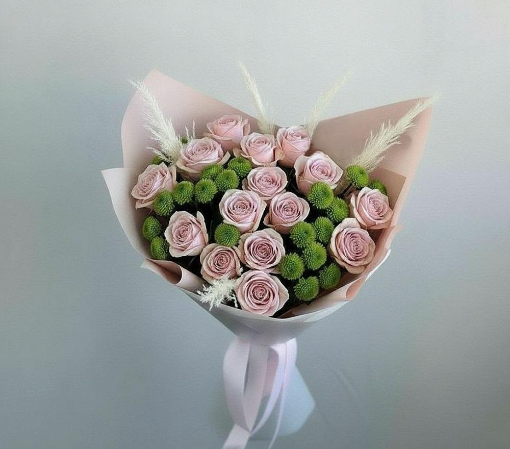 Букет цветов из: Розы и Хризантемы в Кызыл-Озёк