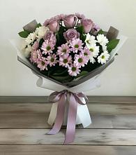 Букет цветов из:  Хризантемы и Розы #REPLACE_PRED# Кызыл-Озёк