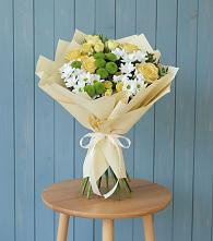 Букет цветов из:  Хризантемы и Розы в Кызыл-Озёк