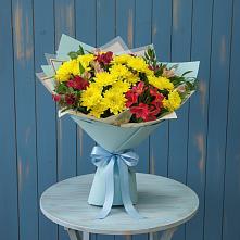 Букет цветов из:  Альстромерии и Хризантемы в Кызыл-Озёк