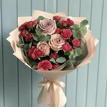 Букет цветов из:  Гвоздики и Розы в Кызыл-Озёк