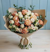 Букет цветов из:  Альстромерии и Розы в Кызыл-Озёк