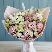 Букет цветов из:  Альстромерии и Розы в Кызыл-Озёк