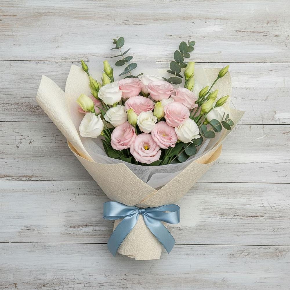 Букет цветов из: Лизиантусы в Кызыл-Озёк